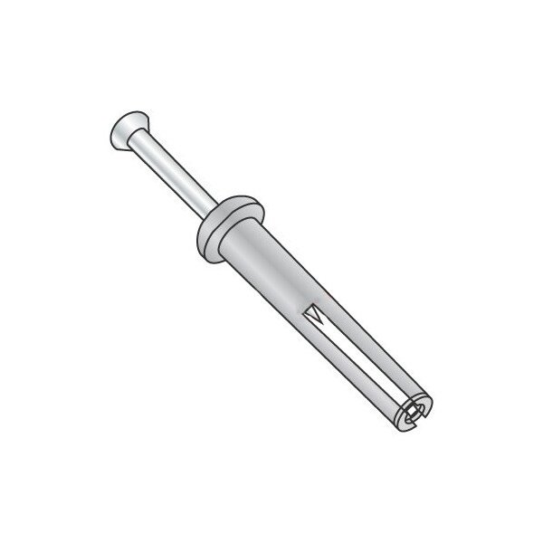 Newport Fasteners Nail Drive Anchor, #10 Dia., 7/8" L, Alloy Steel Zinc Plated, 100 PK 531558 - main